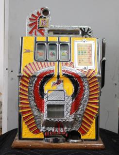 Appraisal: c Mills Novelty Co War Eagle Slot Machine Cent Mills