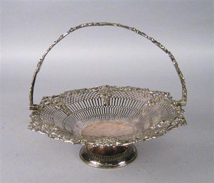 Appraisal: Victorian silver plate fruit bowl th century Of pierced trellis