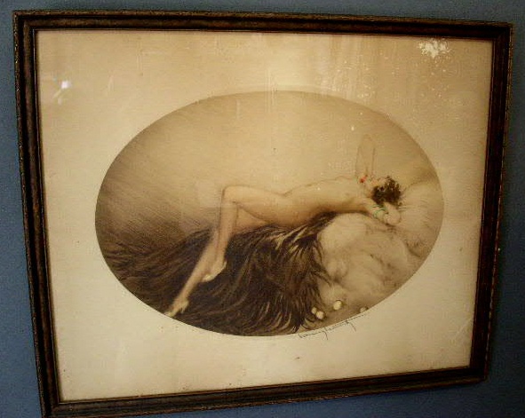 Appraisal: Louis Icart of a woman signed and with windmill stamp