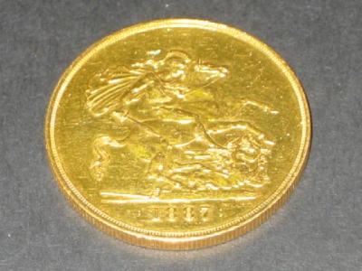 Appraisal: A VICTORIAN GOLD PIECE dated