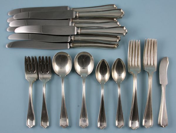 Appraisal: Alvin sterling silver flatware service set for eight in the