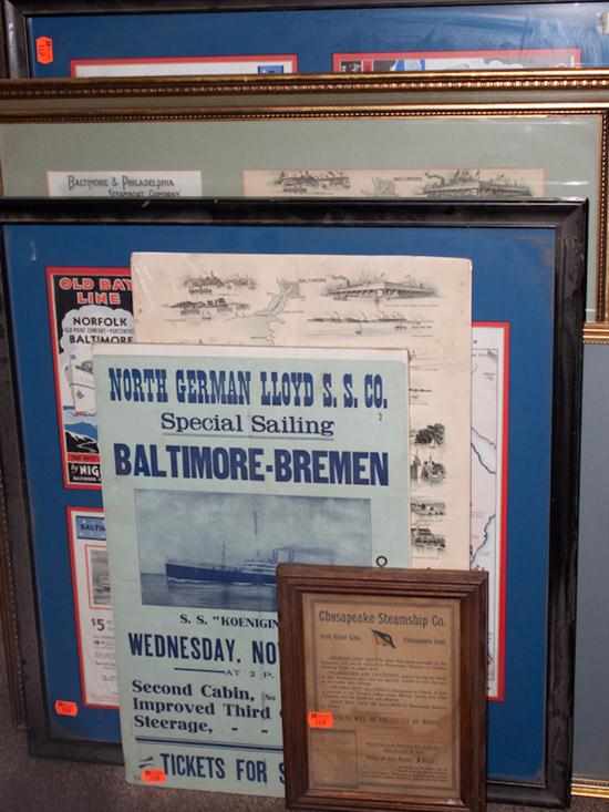 Appraisal: Maritime Seven Baltimore Steamship Line items including North German Lloyd