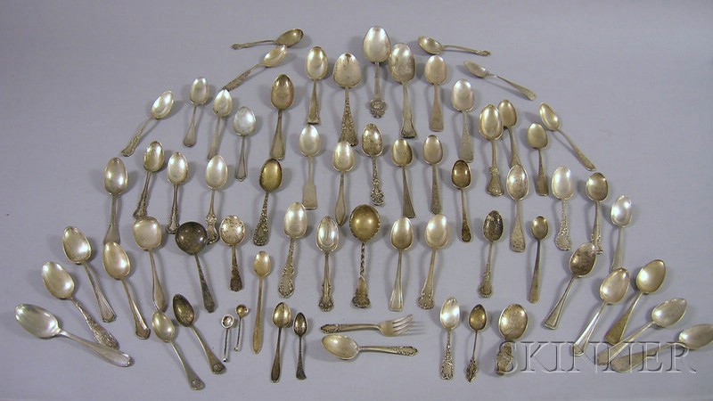 Appraisal: Sixty-five Assorted Sterling Silver Spoons approx troy oz