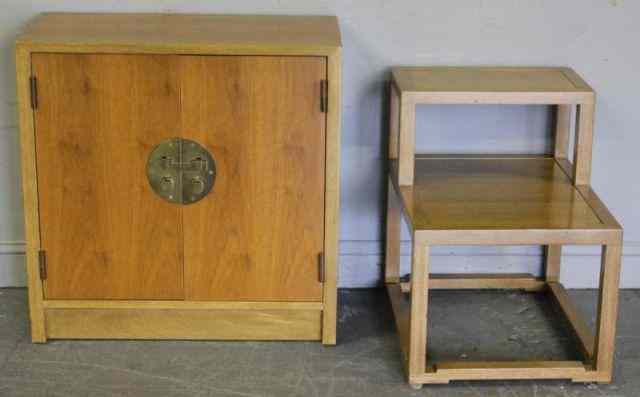 Appraisal: Labeled Dunbar Midcentury Furniture Lot Includes a Dunbar door cabinet