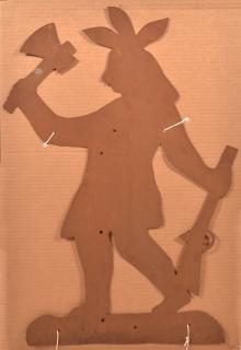 Appraisal: Tin Indian Silhouette Weathervane Pattern Full body of Indian holding