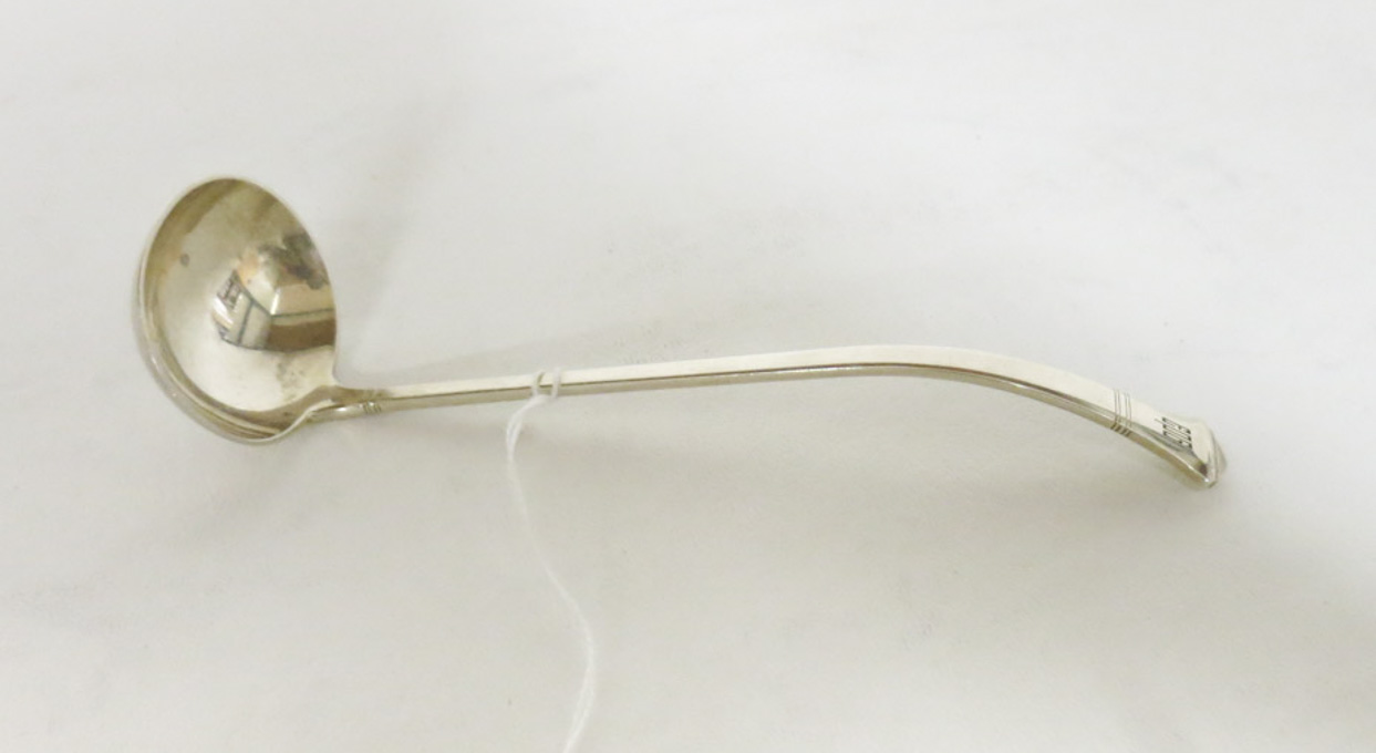 Appraisal: TIFFANY CO STERLING SILVER SAUCE LADLE Windham pattern Length inches