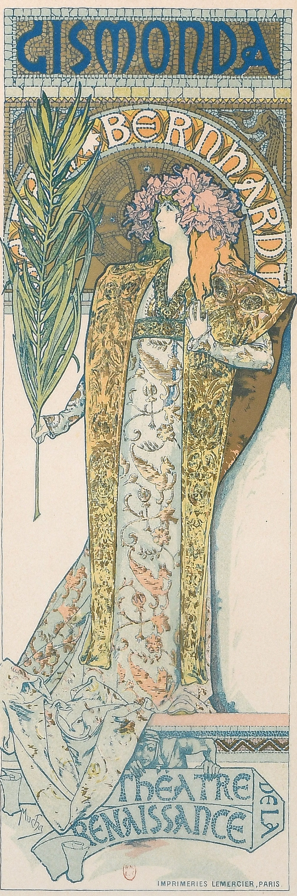 Appraisal: LES MAITRES DE L'AFFICHE NOUVEAU MUCHA LITHOGRAPH Done for Theatre