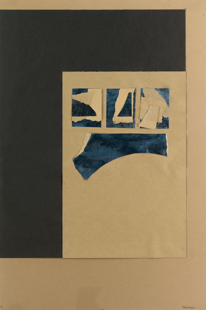 Appraisal: LOUISE NEVELSON Untitled Collage with paper and silver foil x