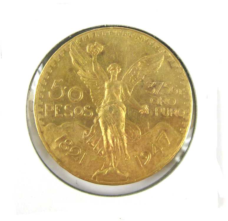 Appraisal: MEXICO FIFTY PESOS GOLD COIN troy ounces of fine gold