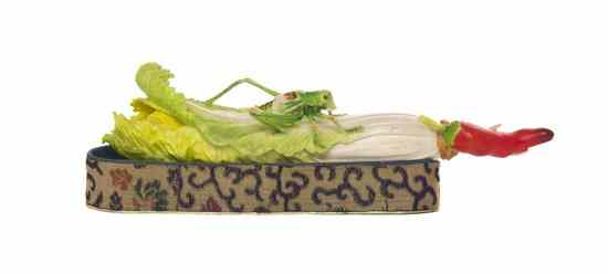 Appraisal: A Stained Ivory Model of Cabbage having polychrome decoration with