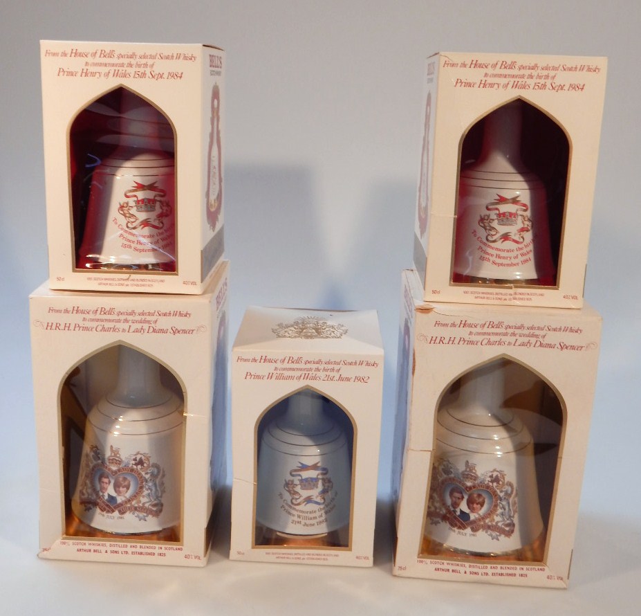 Appraisal: Various Bells boxed whisky decanters each cl volume to include