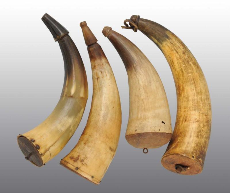 Appraisal: Lot of Powder Horns Condition Excellent Size Largest L