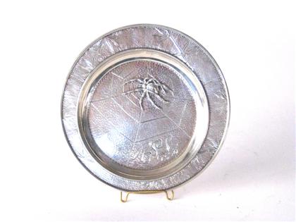 Appraisal: Art Nouveau sterling silver tray kennard jenks boston circa Circular