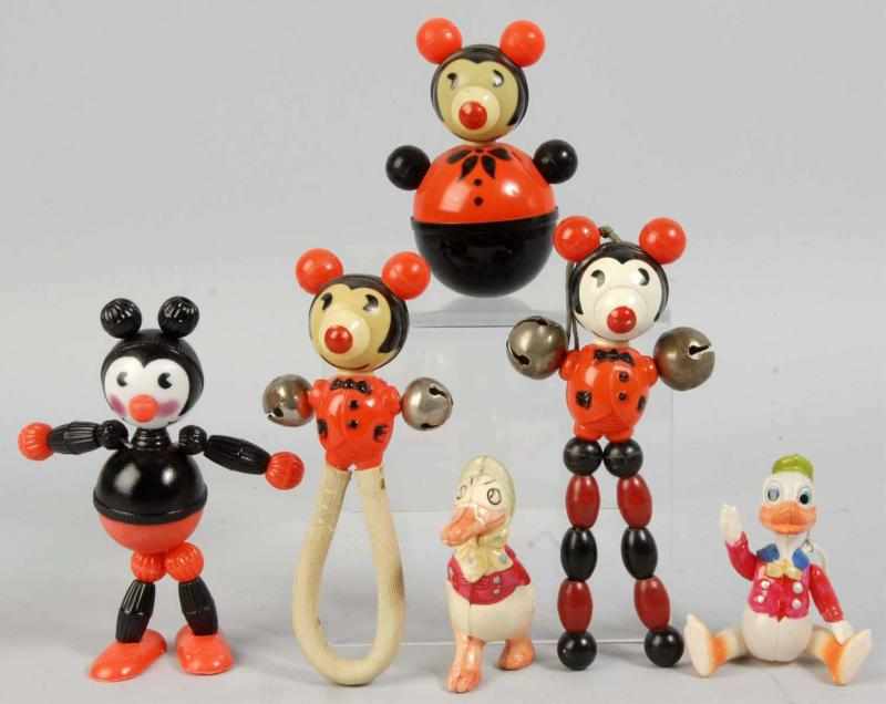 Appraisal: Lot of Celluloid Walt Disney Figures Description Includes Donald Duck