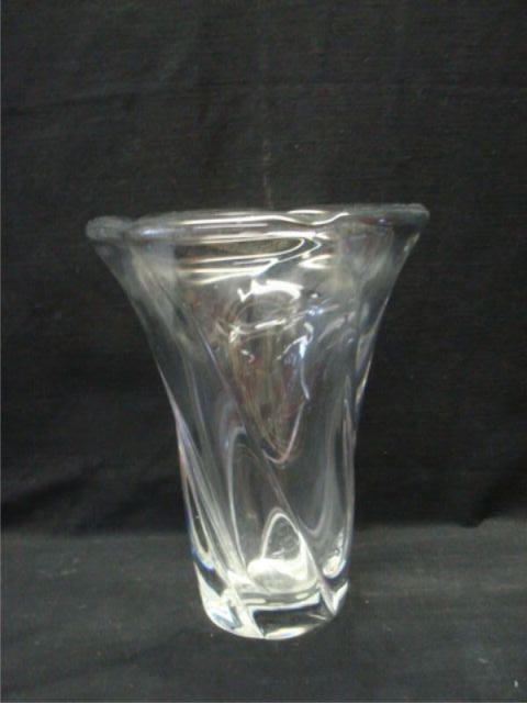 Appraisal: DAUM France Crystal Vase Large ft x Signed on bottom