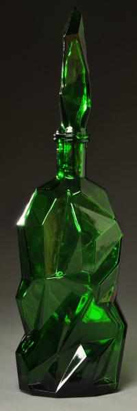 Appraisal: Extremely Rare Ruba Rombic Decanter Description T Jungle green Original