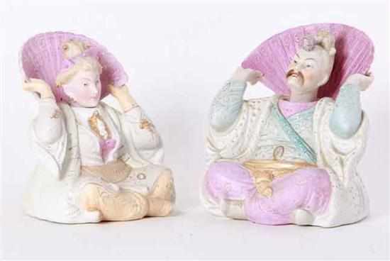 Appraisal: Pair German bisque nodders probably Conta Boehme early th century