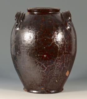 Appraisal: Southwest Virginia Earthenware glazed jar Southwest Virginia earthenware glazed jar