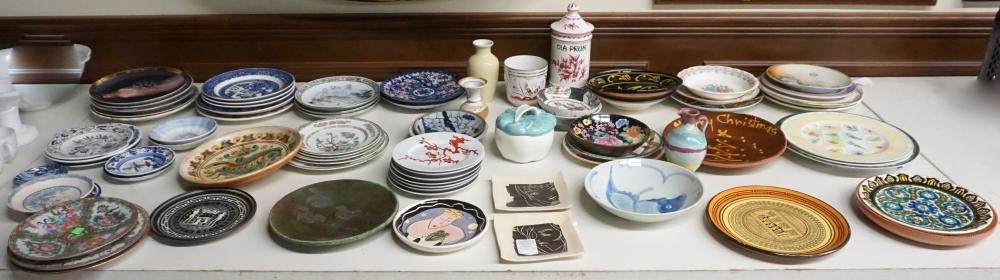 Appraisal: Collection of Pottery Plates and Table Articles