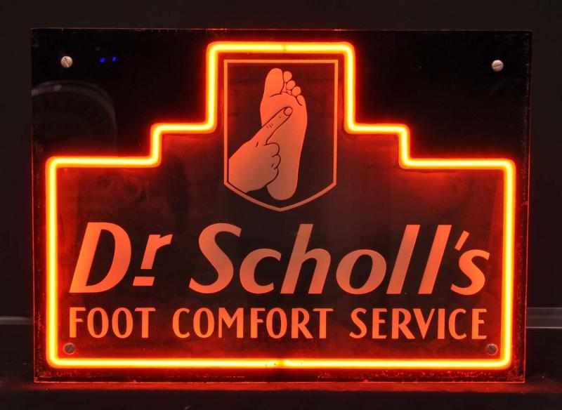 Appraisal: Dr Scholl's Can Neon Sign Description s to s Red