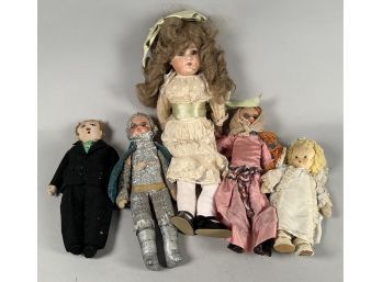 Appraisal: Armand Marseilles German Floradora biquehead doll L with four other