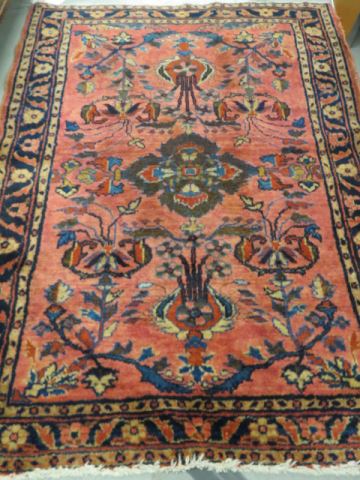 Appraisal: Lilahan Persian Handmade Rug floral on salmon field ' x