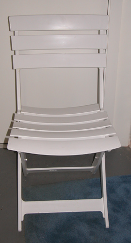 Appraisal: Approximately White Plastic Folding Chairs th century Unknown x x