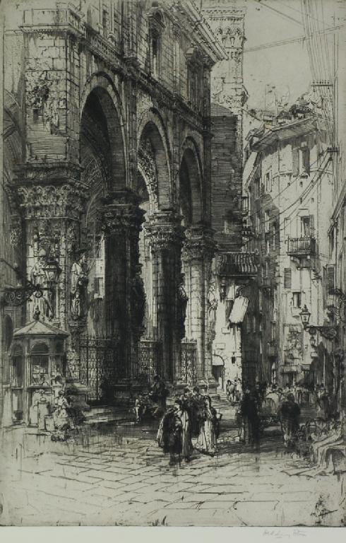 Appraisal: HEDLEY FITTON - ARTIST SIGNED ORIGINAL ETCHING 'Casena Di Nobili