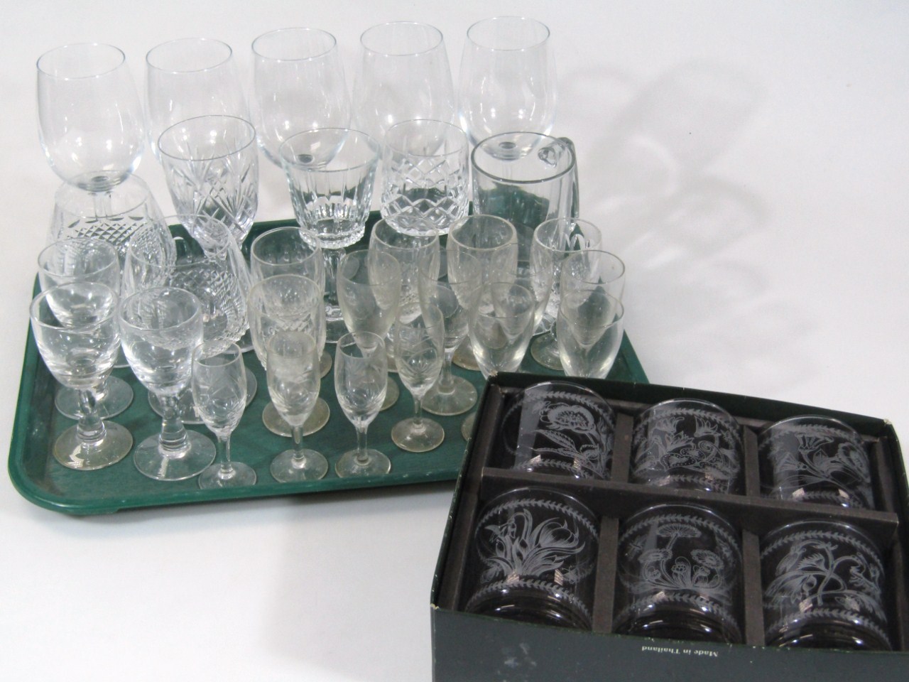 Appraisal: Various cut glass and other drinking glasses to include a