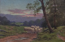 Appraisal: Charles Grant Davidson American - Landscape with a herd of