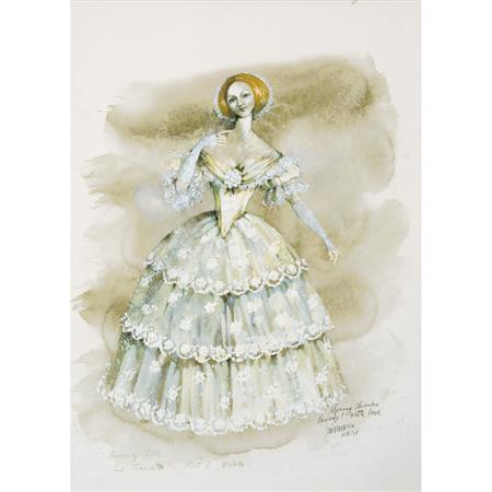 Appraisal: Jose Varona Argentinian b Costume Design for Beverly Sills as