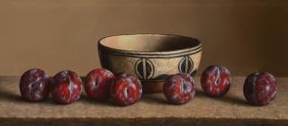 Appraisal: WILLIAM ACHEFF b Plums WILLIAM ACHEFF b Plums oil on