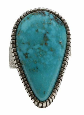 Appraisal: Native American sterling silver ring Floyd Parkhurst Dine Navajo th