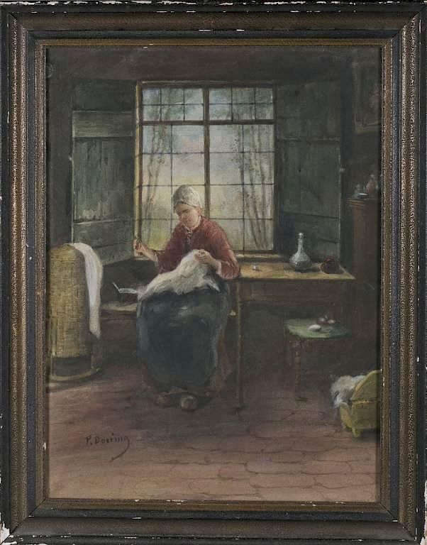 Appraisal: Paul Doering Dutch interior scene Doering Paul Germany United States