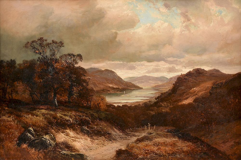 Appraisal: WILLIAM KEITH American - A PAINTING Mountain Valley Landscape WILLIAM