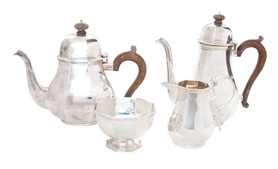 Appraisal: Sale Lot A George V Silver Four-Piece Tea and Coffee