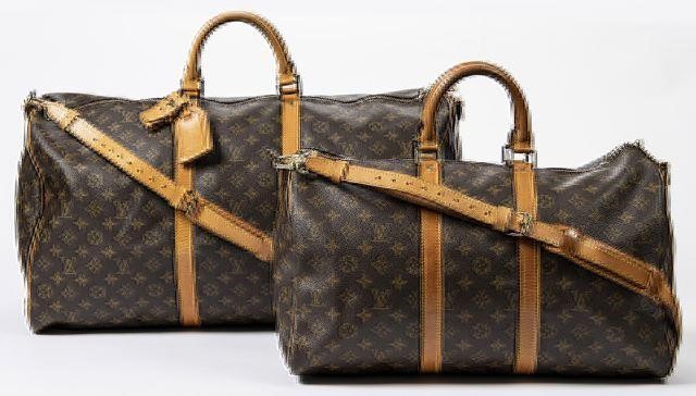 Appraisal: lot of Louis Vuitton Keepall Bandouliere duffle bags in monogram