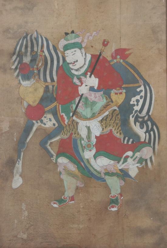 Appraisal: ANONYMOUS Chinese th th century Chinese Dignitary and Prancing Horse