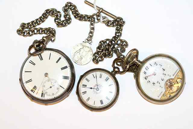 Appraisal: AN EIGHT JOURS HEBDOMAS POCKET WATCH with white enamelled dial