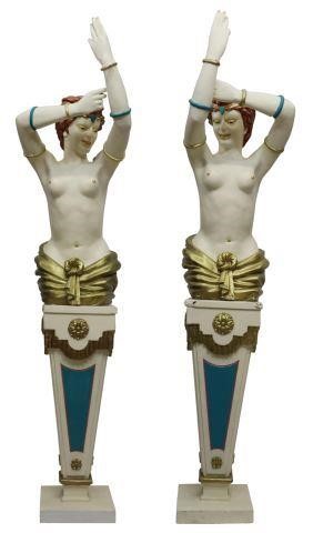 Appraisal: lot of Sculptures on stands from the Casino Monte Carlo