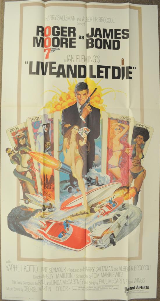 Appraisal: Live and Let Die poster Sheet Eastern Hemisphere folded A