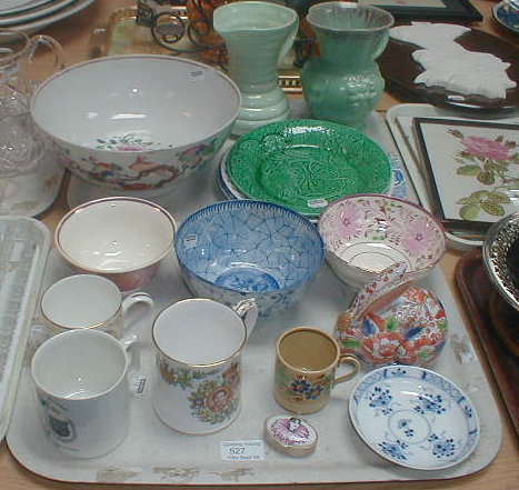 Appraisal: Commemorative mugs and a selection of pottery and porcelain