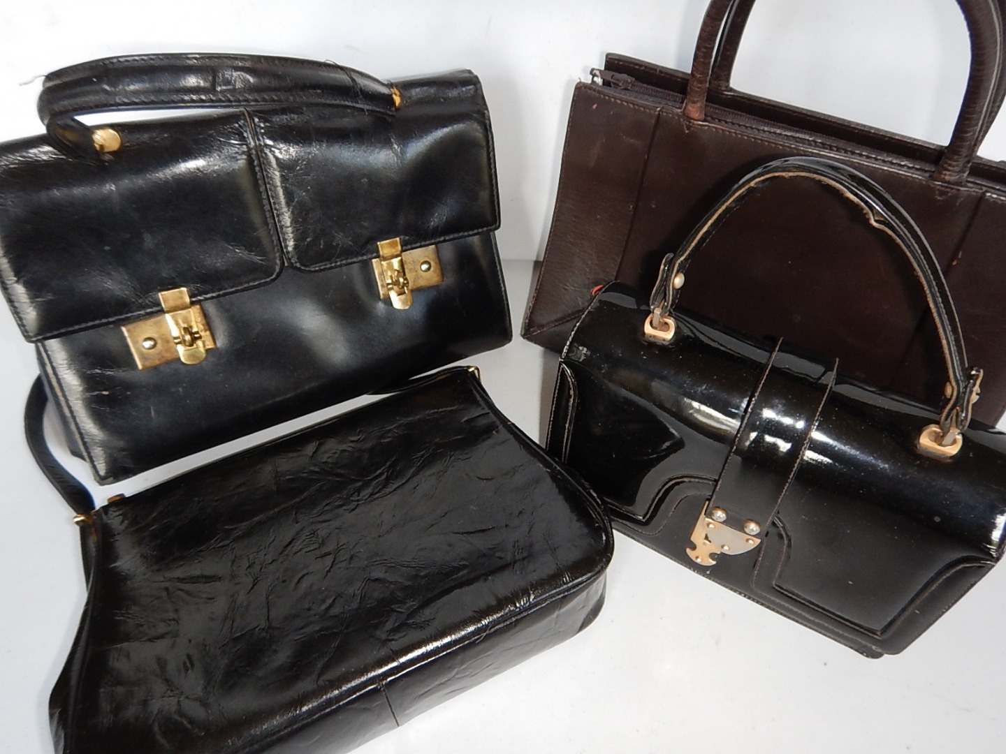 Appraisal: Four ladies leather handbags