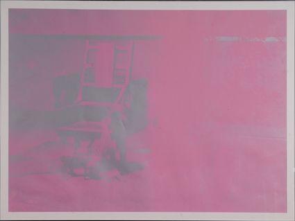 Appraisal: ANDY WARHOL - ELECTRIC CHAIR Serigraph in pink and silver