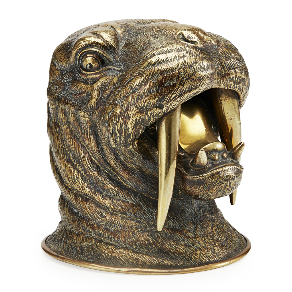 Appraisal: VICTORIAN NOVELTY BRASS INKWELL IN THE FORM OF A WALRUS