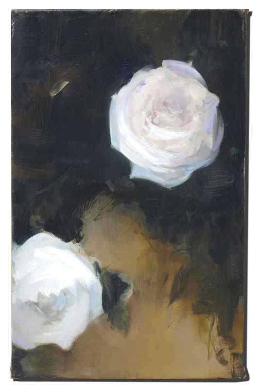 Appraisal: VERY GOOD STILL LIFE WITH WHITE ROSES Oil Canvas ''