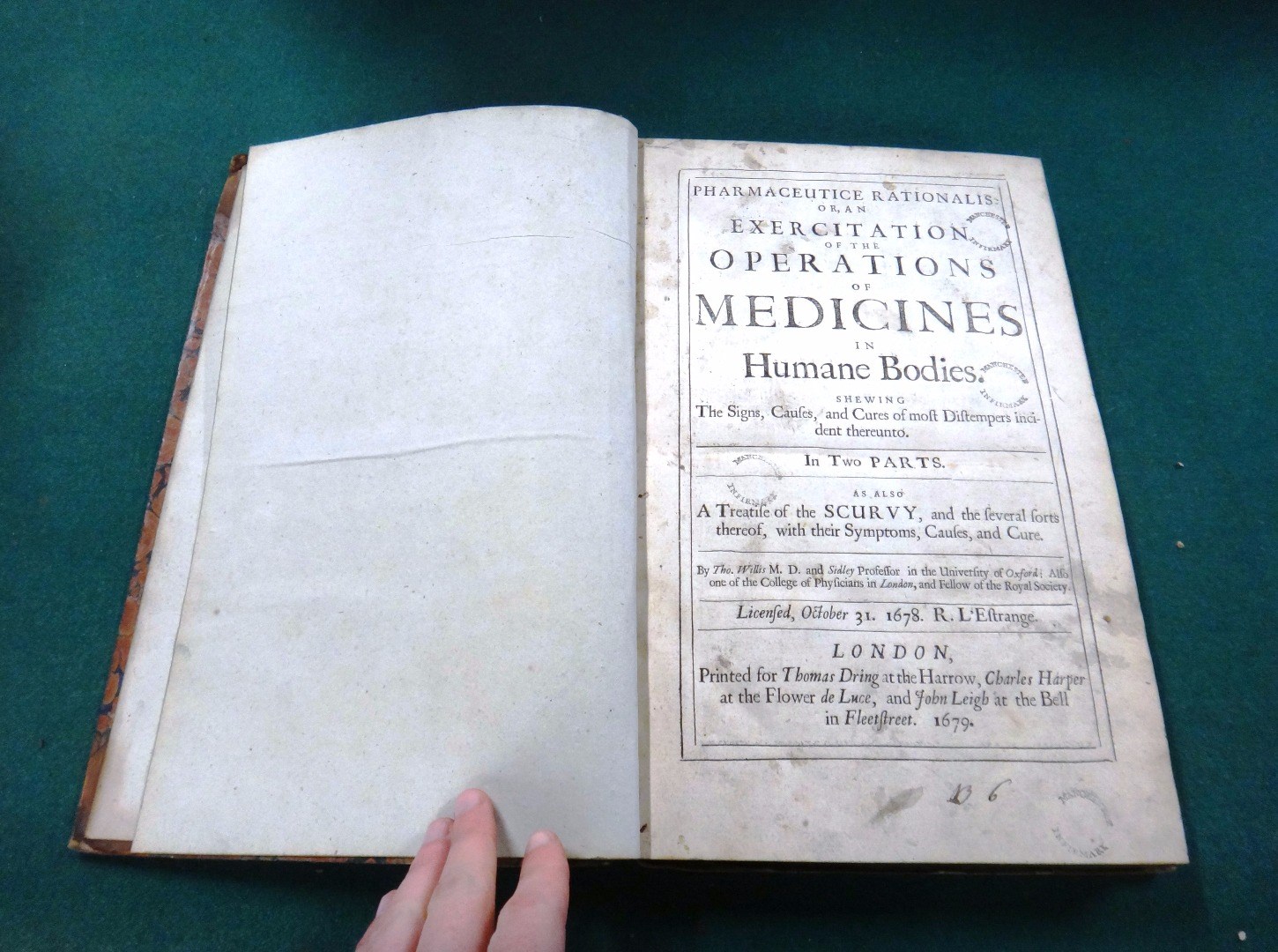 Appraisal: WILLIS T Pharmaceutice Rationalis or an Exercitation of the Operations