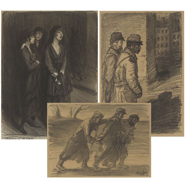 Appraisal: TH OPHILE ALEXANDRE STEINLEN FRENCH - x paper Three lithographs