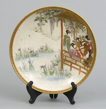 Appraisal: A Signed Japanese Satsuma Plate ca Meiji Period A Japanese