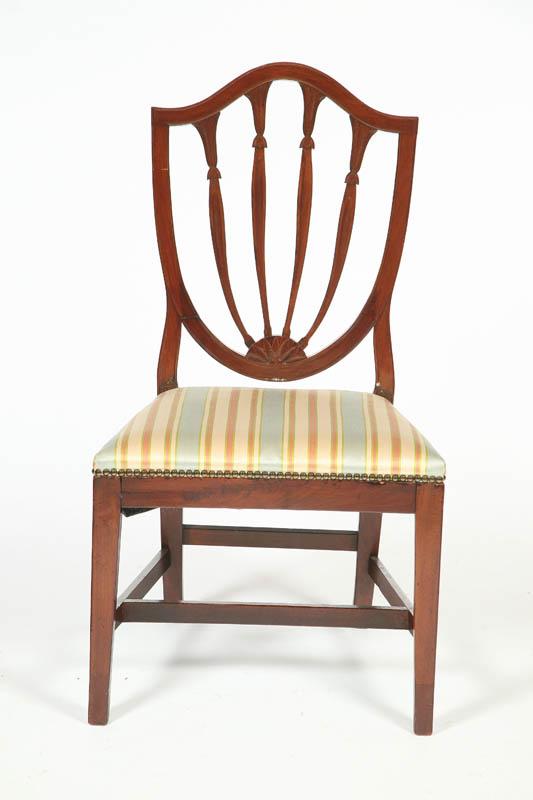 Appraisal: FEDERAL CHAIR Massachusetts late th-early th century mahogany Shield back